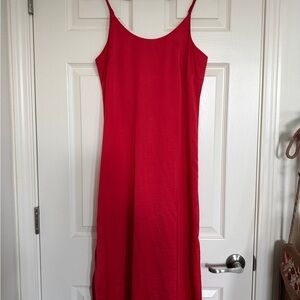 Auden Scarlet Slip Midi Dress